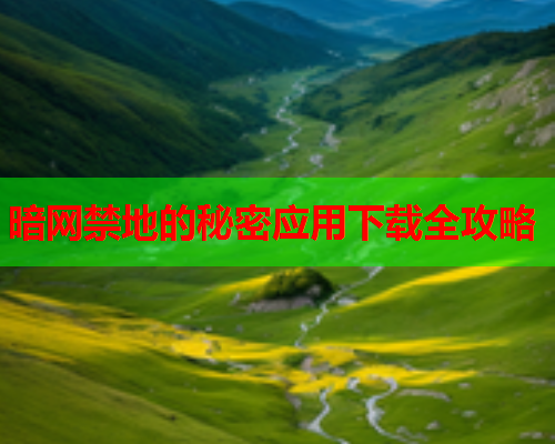 暗网禁地的秘密应用下载全攻略