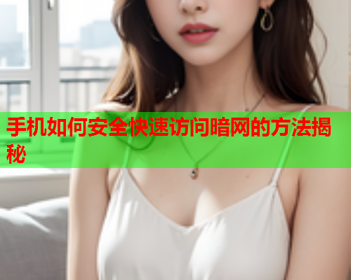 手机如何安全快速访问暗网的方法揭秘